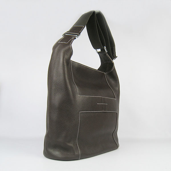 Knockoff Hermes Good News H Women Shoulder Bag Dark Coffee H2801